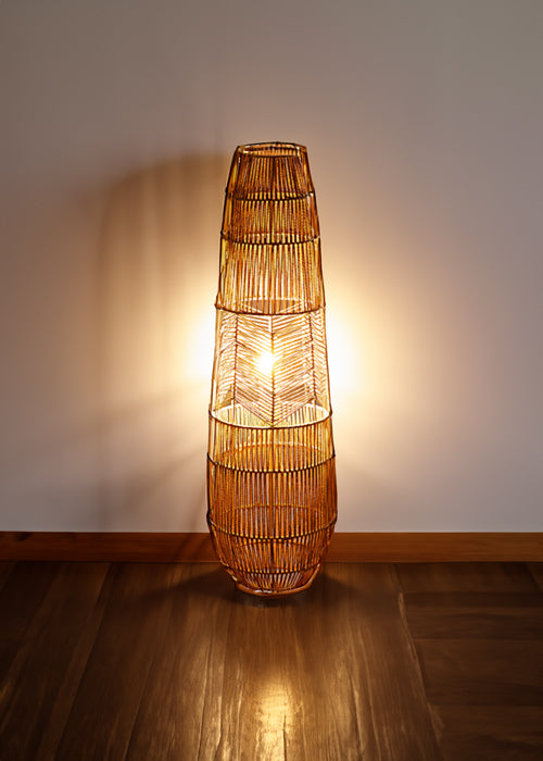 Floor Lamp, Hand-Woven, Basket | Boho Chic, Tall