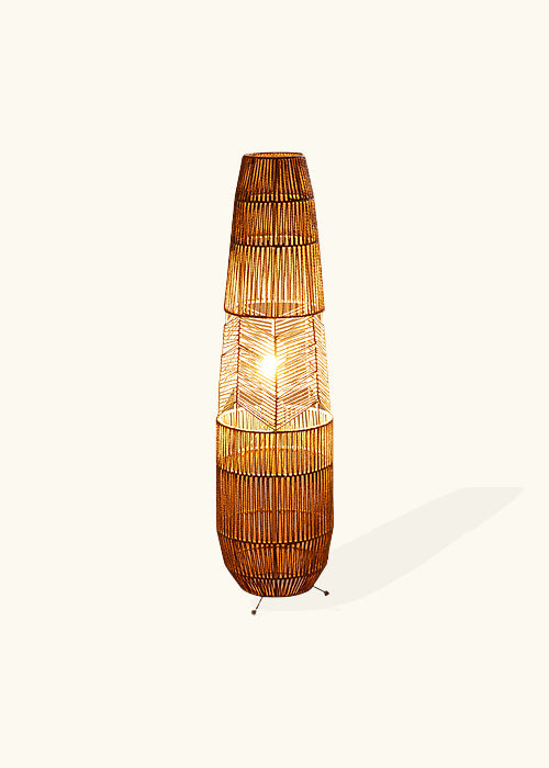 Floor Lamp, Hand-Woven, Basket | Boho Chic, Tall